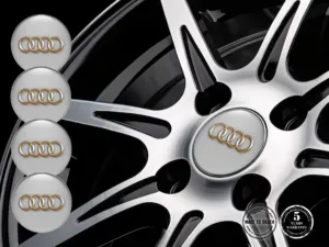 Audi Calcomanía de Rueda Estilo Insignias Silicona Racing